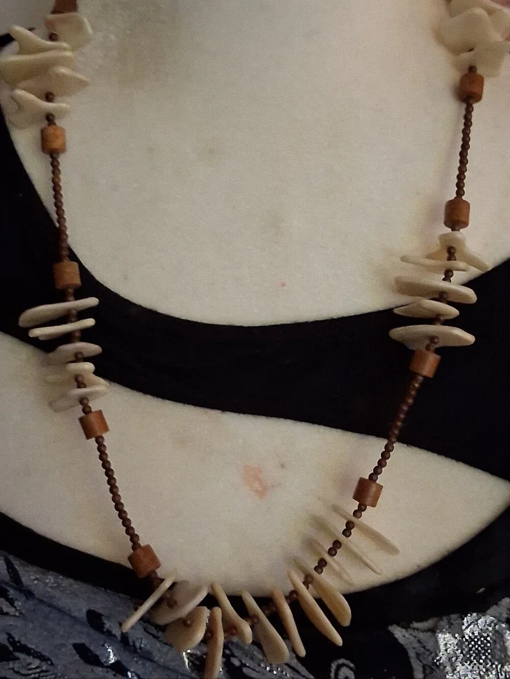 Natural Ivory-Beige Beaded Women's Necklace